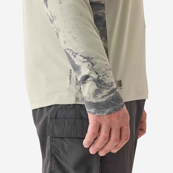 Image du produit Caperlan Tee-shirt de pêche Anti-UV 500 Capuche UPF 50+ Vert (L)