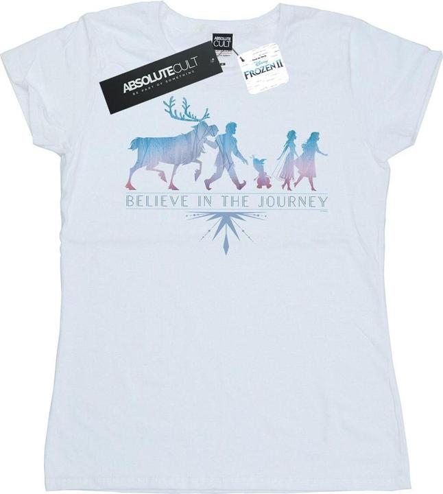 Actual product image Disney Womens/Ladies Frozen 2 Believe In The Journey Silhouette Cotton T-Shirt (S)