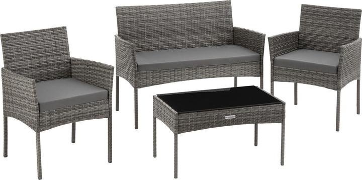 Produktbild tectake Rattan Gartenset Palese für 4 Personen