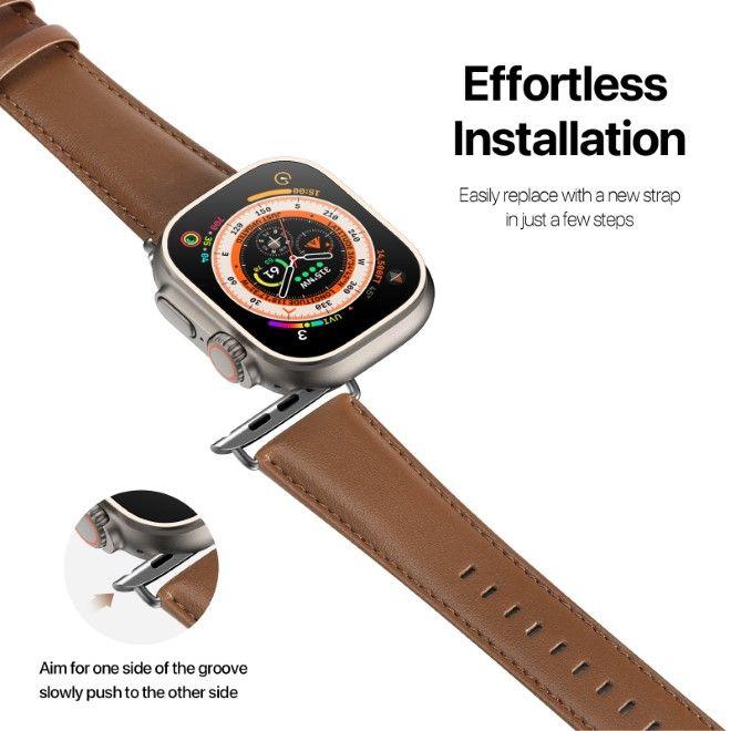 Actual product image Dux Ducis YS Series Genuine Leather Bracelet (42 mm, 44 mm, 45 mm, 49 mm, Genuine leather)