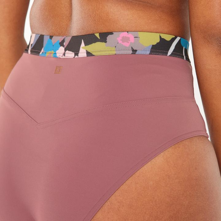 Produktbild Olaian Bikini-Hose Surfen Damen hoher Bund Rosa violett (40, 42)