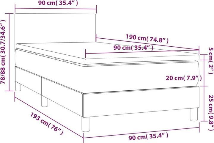 Produktbild VidaXL Yarkona (90 x 190 cm, 90 x 190 cm)