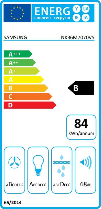Energy Label Samsung NK36M7070VS (Wall hood)