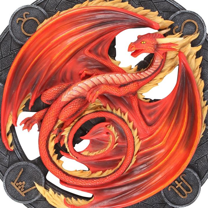 Actual product image Anne Stokes Resin Beltane Dragon Plaque
