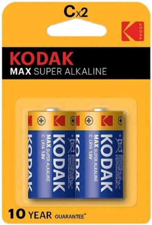 Kodak Max Alkaline Batterie C Lr14 2 Einheit (2 Stk., C, 8400 mAh)