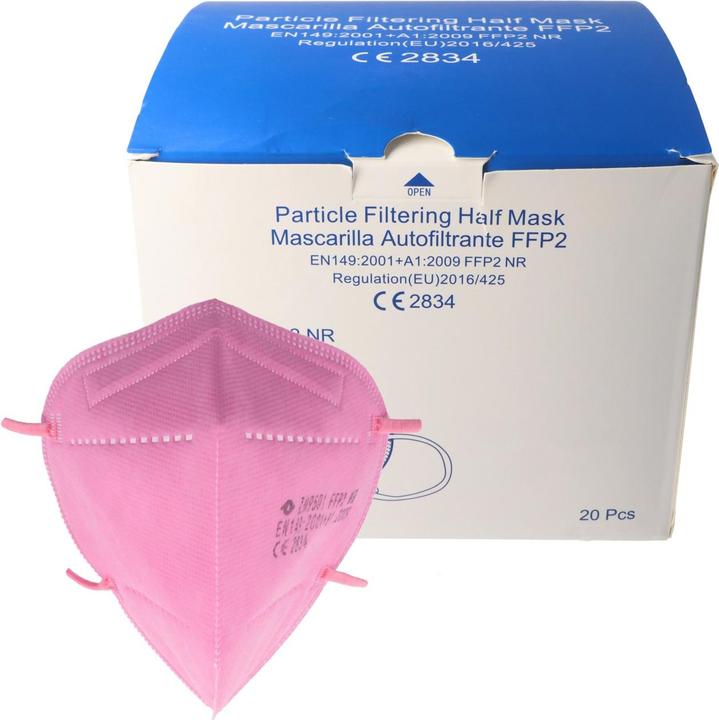 Image du produit AccuCell 20 masques FFP2 rose 5 couches, certifiés DIN (FFP2, 20 x)