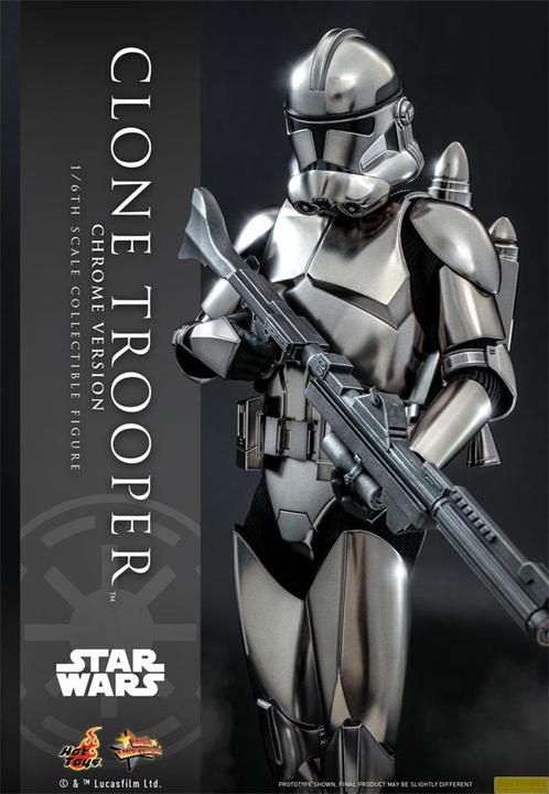 Image du produit Hot Toys Star Wars figurine 1/6 Clone Trooper (Chrome Version) 30 cm