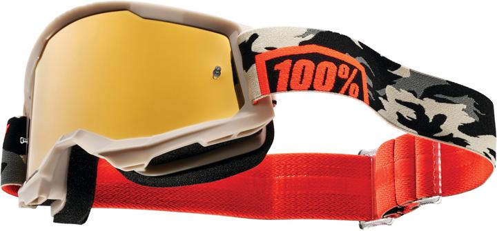 Actual product image 100% Strata 2 Goggle Kombat - True Gold Mirror (Kombat, True Gold Mirror)