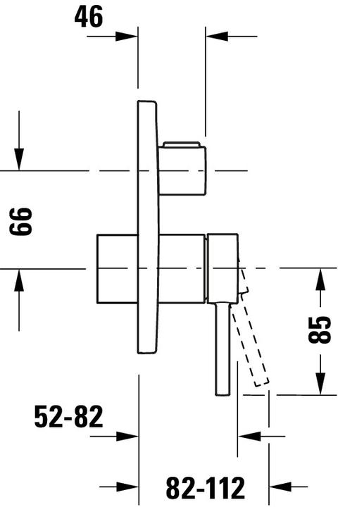 Nährwerte und Zutaten Duravit Circle Einhebel-Brausemischer, Unterputz, Verbraucher 2, Chrom, CE4210012010