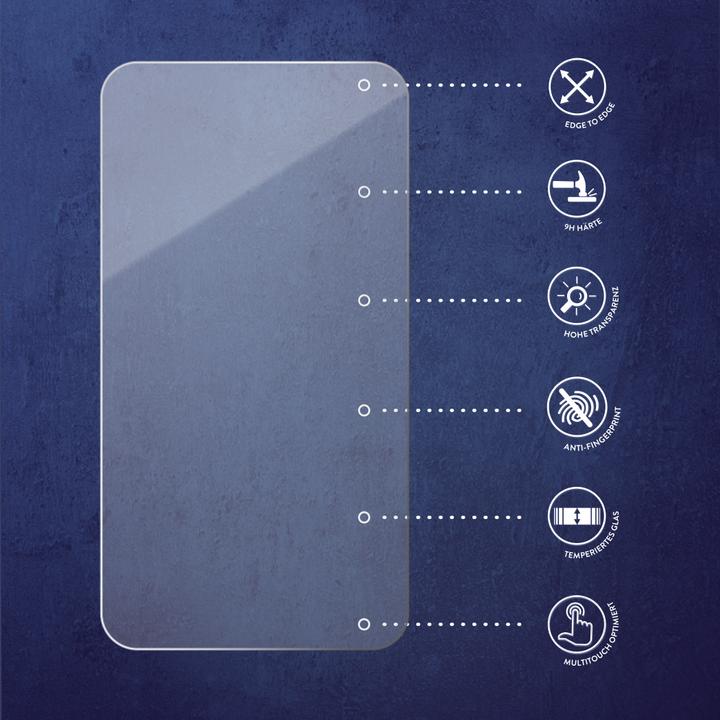 Actual product image Savvies Full-screen armoured glass screen protector (2 Piece, Apple iPhone 15 Pro)