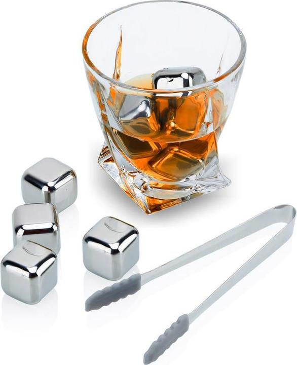 Produktbild Intirilife 6x Whiskey Steine in SILBER (Whisky Steine)