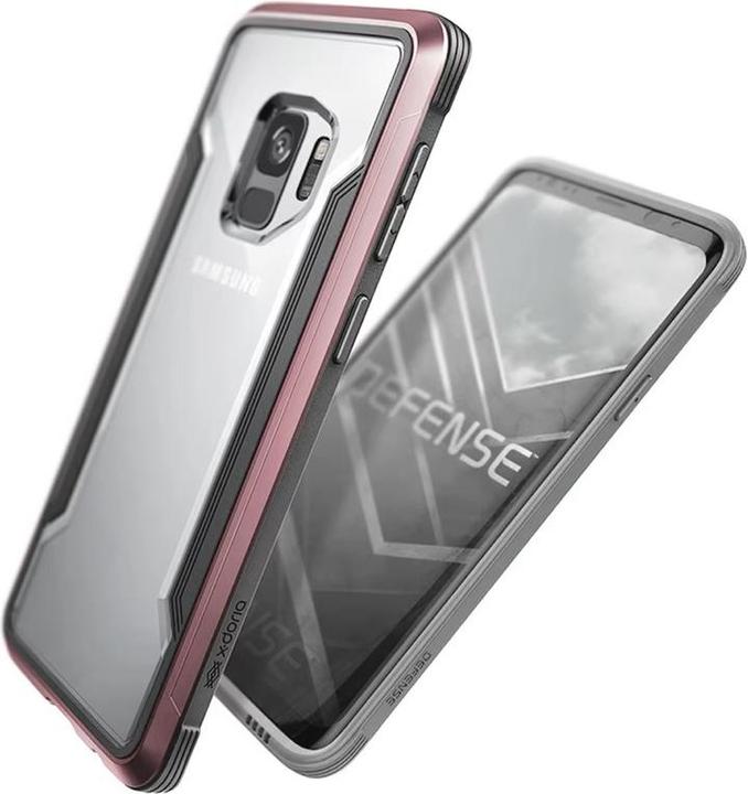 Immagine prodotto Raptic Samsung Galaxy S9, /X-Doria Defense Shield Serie, Transparent mit Pinkem Rahmen (Samsung Galaxy S9)