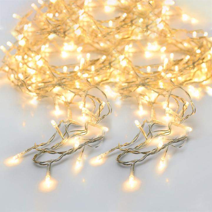 Produktbild H & S Collection 2er-Set LED Lichterkette mit 8 Leuchtmodi und Timer, 2,3m, batteriebetrieben, IP44 (2.30 m)