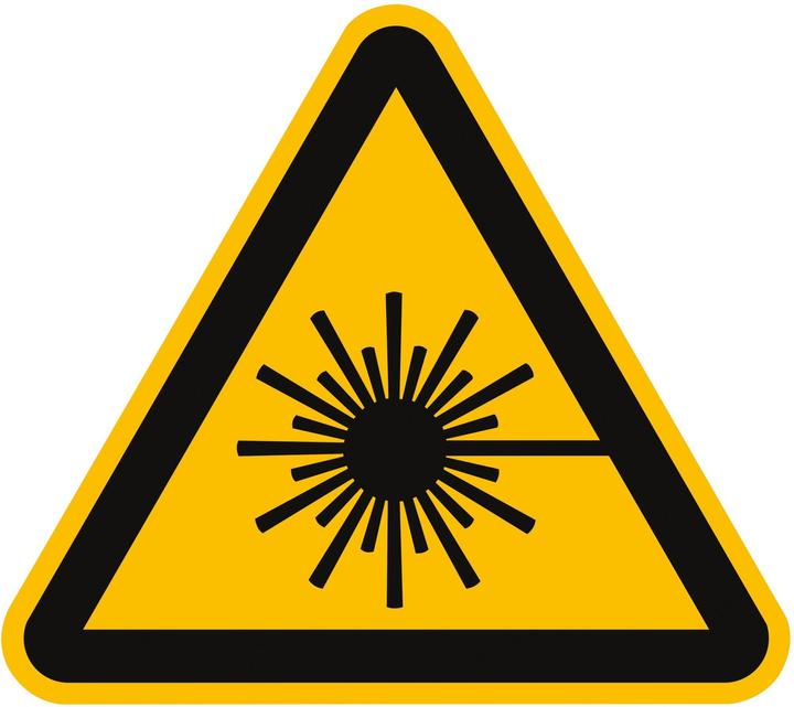 Actual product image Moravia Laser beam warning sign Foil, 100 mm