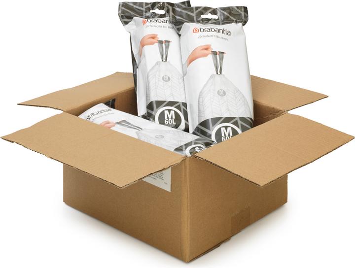 Actual product image Brabantia PerfectFit Vuilniszakken - 60 l - Code M - 6 rolls x 20 stuks (120 x, 60 l)