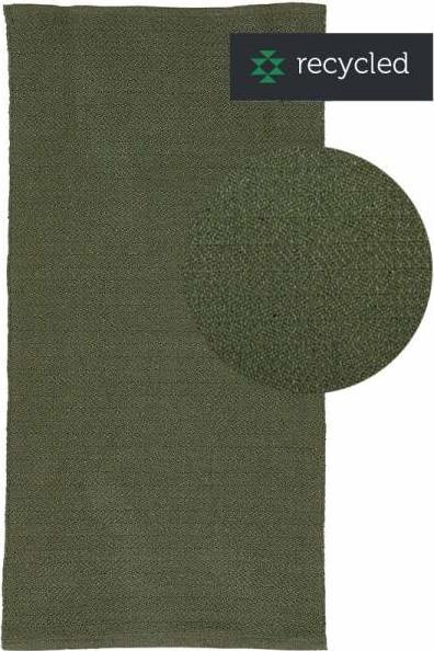 Produktbild Liv Interior Baumwollteppich Herringbone 70 cm x 140 cm, Grün (70 x 140 cm)
