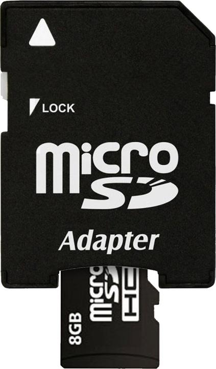 Produktbild IMRO Micro-SD Karte 8 GB – Speicherkarte + Adapter (8 GB, microSD)