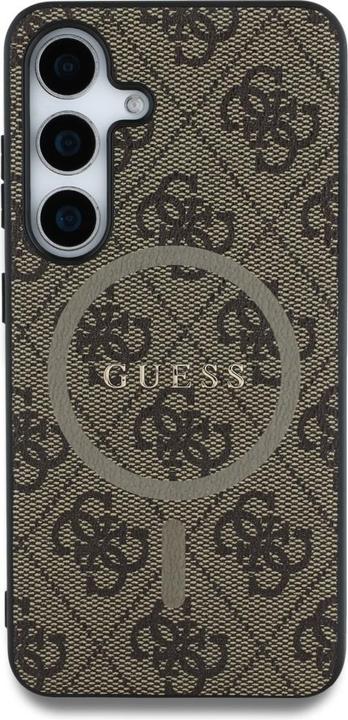 Image du produit Guess Etui Leather 4G Colored Ring Classic Logo MagSafe Samsung Galaxy S25 Plus brÄ zowy (Samsung Galaxy S25+)