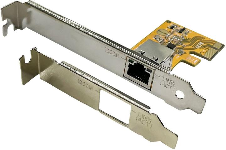Actual product image Exsys PCIe network card 1Gigabit (chip set: RealTek RTL8111G) (PCI-E x1)