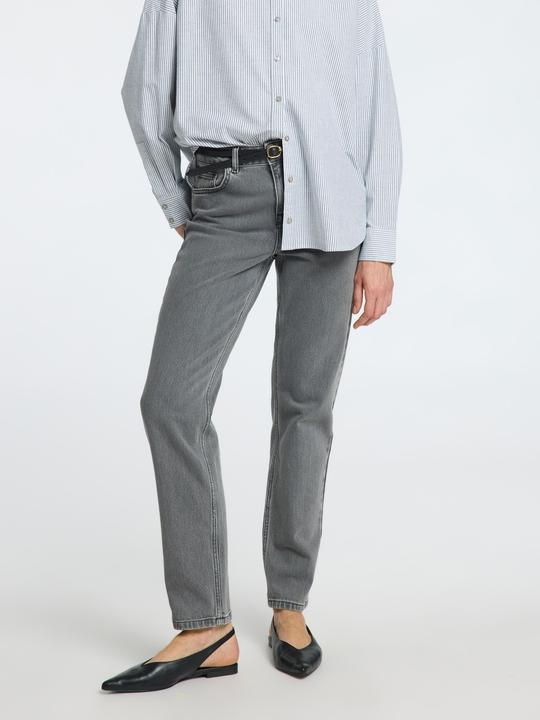 Actual product image Selected Femme Slfalice Mw Straight Eloise Grey Jeans (W31/L34)