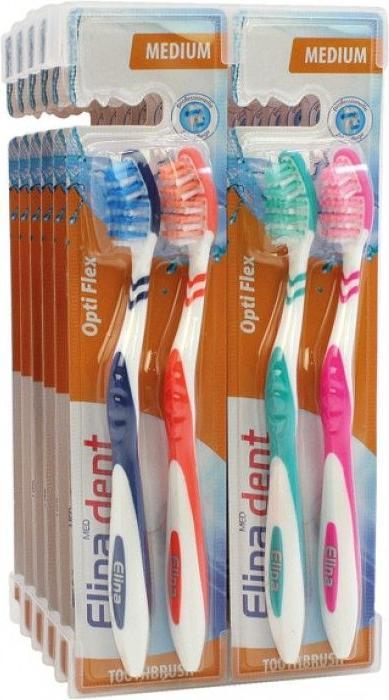 Immagine prodotto Magni Spazzolino Elina 2 pezzi Flexident med (Medio, 2 x)
