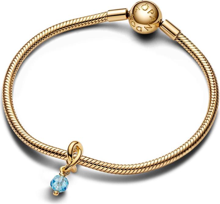 Actual product image Pandora Moments birthstone March (Metal gold-plated in 14K)