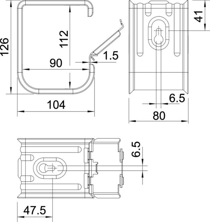 Image du produit OBO Bettermann Vertr Grip Support collecteur 70x NYM3x1.5 2031 M 70 FS (Serre-câbles en plastique, 30 mm, 1 pcs)