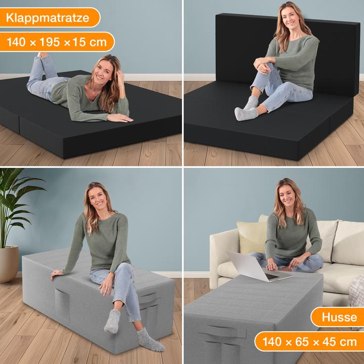 Actual product image Bestschlaf Folding mattress incl. cover & transport bag (140 x 195 cm, Foam core)