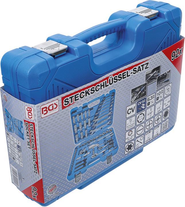 Productafbeelding BGS 2299 Zeskant dopsleutelset - 92 stuks, aandrijving 1/4 en 3/8 inch