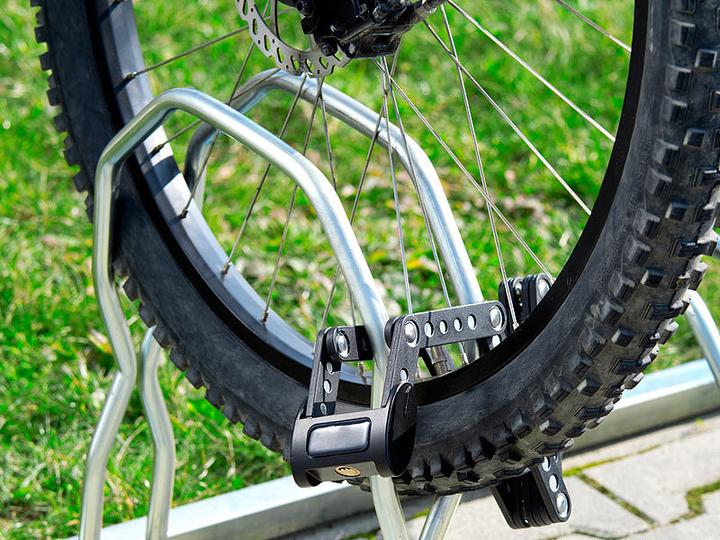 Actual product image Semptec Bicycle & motorcycle folding lock with frame holder, 95 cm, 5 mm steel (95 cm)