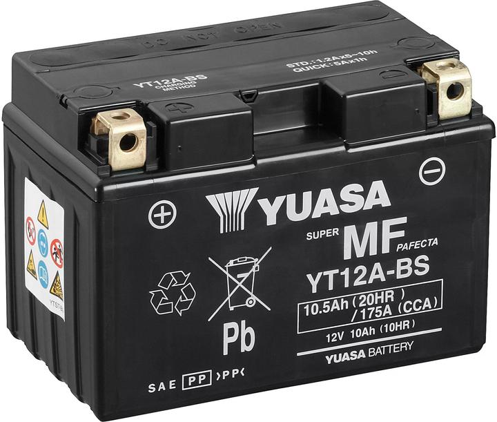 Actual product image Yuasa YT12A-BS (12 V, 10.50 Ah, 175 A)