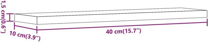 Actual product image VidaXL Wandregale 4 Stk. -Optik (40 x 10 x 1.5 cm)