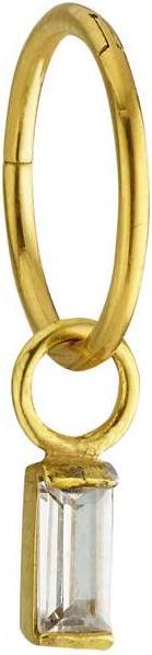 Produktbild Bijouteria Ohrpiercing (PVD Beschichtung (goldfarbig), Chirurgenstahl 316L, Kristall)