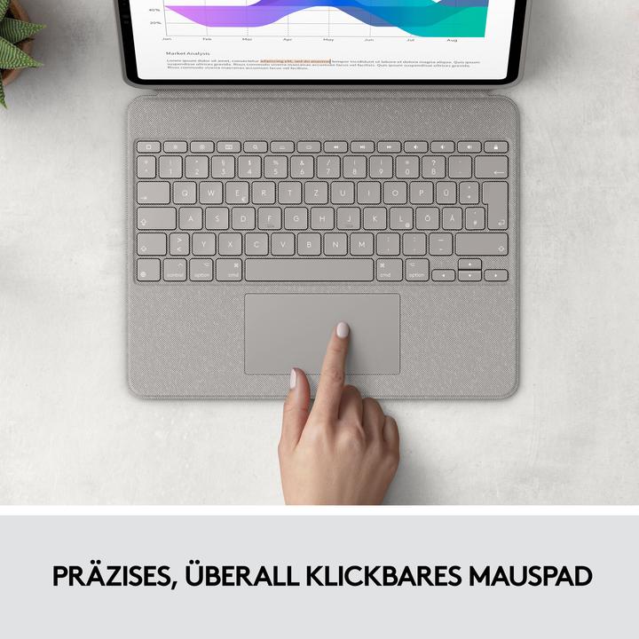 Immagine prodotto Logitech Combo Touch (US, iPad Pro 12,9 2022 (6a generazione), iPad Pro 12.9 2021 (5a generazione))