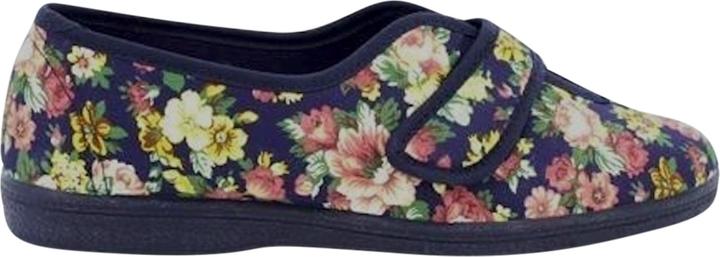 Actual product image Universal Textiles Wilma slippers with velcro fastening floral pattern (38)
