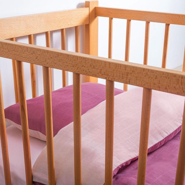 Produktbild Makian Babybettwäsche & Bettsets Wende-Bettwäsche Mull 80 x 80 / 35 x 40 cm - Orchidee (80 x 80 cm, 80 x 80 cm, 35 x 40 cm)