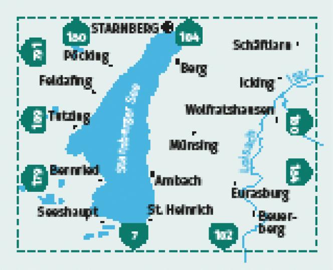 Image du produit Carte de randonnée 793 Lac de Starnberg 1:25.000