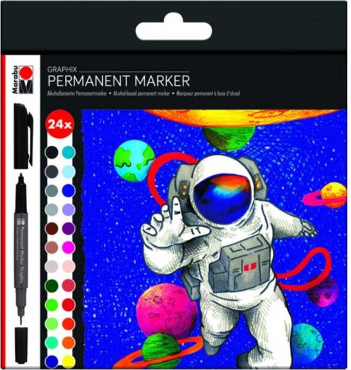 Actual product image Marabu Permanent marker Graphix set (Multicoloured, 2 mm, 24 x)