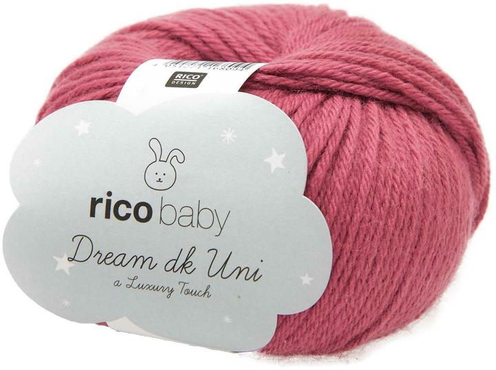 Rico Design Wolle Baby Dream Uni DK 50 gr, Bordeaux (115 m)