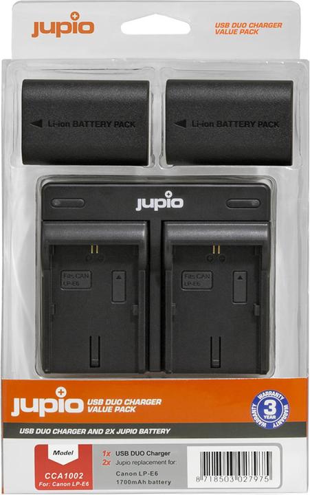 Immagine prodotto Jupio Doppio set di caricabatterie per batterie Canon LP-E6 + 2x (Set)