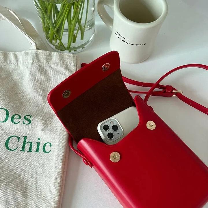 Immagine prodotto Only-Bags.Store Flap Crossbody Bags Mini PU Leather Shoulder Bags and Handbags Simple Phone Solid