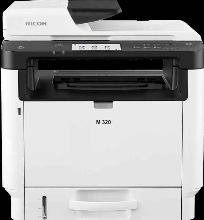Produktbild RICOH M 320 A4 mono Laser MFP 7,60cm (3") 1 (Laser, Schwarz-Weiss)