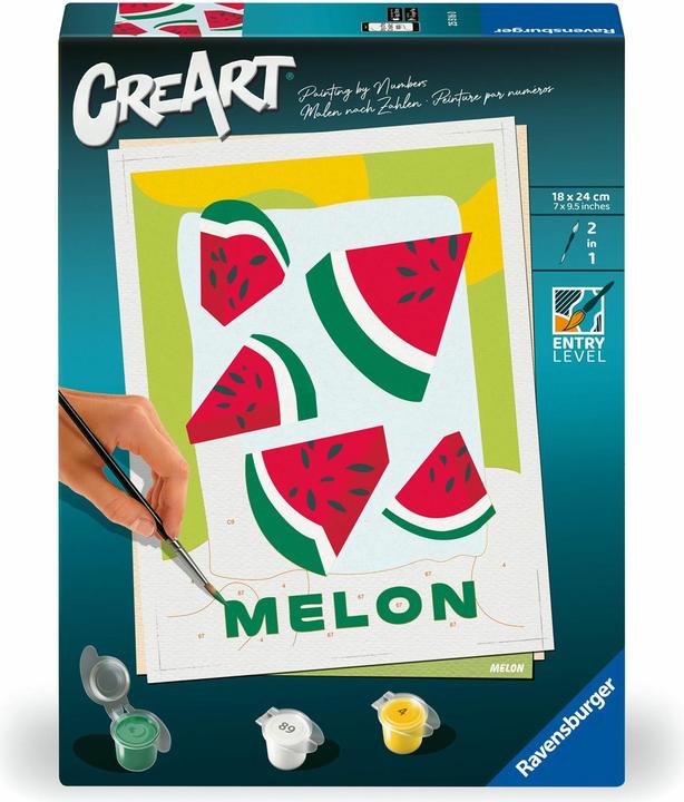Immagine prodotto Ravensburger CreArt - Pittura per numeri 25516 - Meloni - da 12 anni per principianti