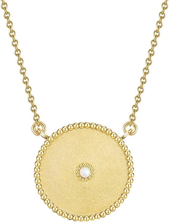Glanzstücke München Damen Sterling Silber Opal (synth.) gelbgold 40,0 cm Basiskette + 5,0 cm Verlängerung - 28383 (Sterling Silber, 40 - 45 cm)