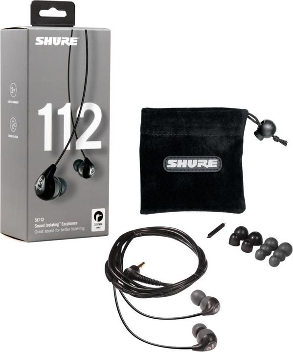 Produktbild Shure In-Ear-Kopfhörer SE112-GR-EFS Grau Schwarz (NC, Kabelgebunden)