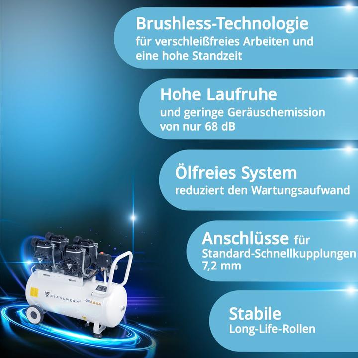Immagine prodotto Stahlwerk Druckluft-Kompressor ST 510 Pro (10 bar, 50 l)