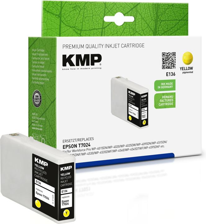Immagine prodotto KMP E136 Cartuccia d'inchiostro giallo compatibile con Epson T7024 (Y)