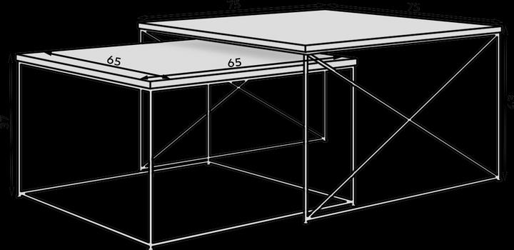 Productafbeelding ADRK Furniture Licco 2in1 salontafel (75 x 75 x 43 cm)
