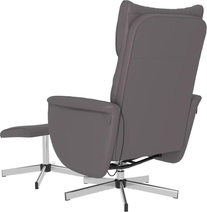 Produktbild VidaXL Massagesessel mit Fusshocker Grau Kunstleder,Farbe