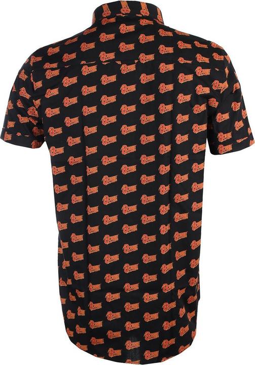 Actual product image David Bowie Unisex Adult All Over Logo Shirt (XL)